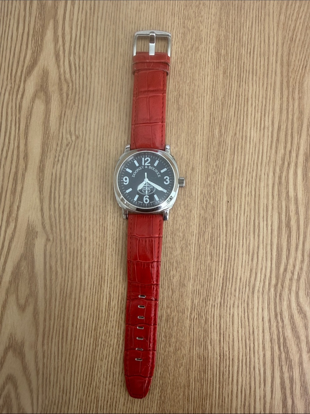 Dooney & Bourke Red Leather Strap Women's Watch see description